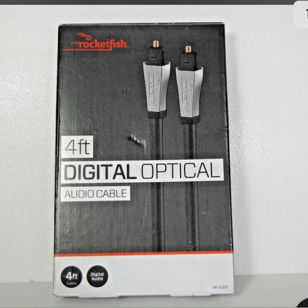 Rocketfish 4 ft Digital Optical Audio Cable. RF-G1221